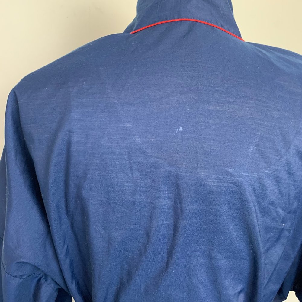 VTG Embroidered Blue Kimono Short Robe - Picture 3 of 5